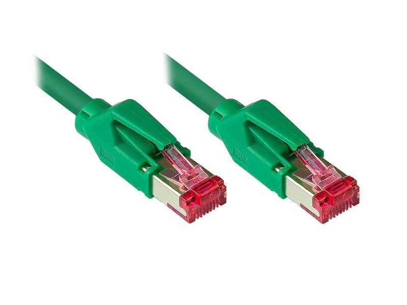 Patchkabel Cat. 7 Draka UC900 Rohkabel (900MHz) Hirose TM21 Stecker beidseitig, grün, 28m von Good Connections