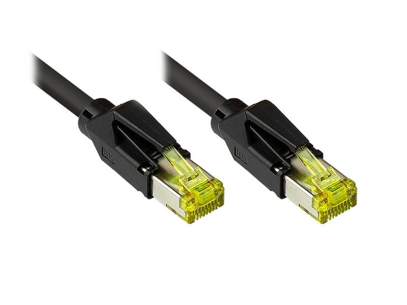 Patchkabel Cat. 7 Draka UC900 Rohkabel (900MHz) Hirose TM31 Stecker beidseitig, schwarz, 19m von Good Connections