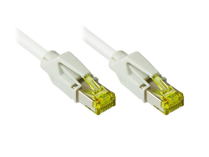 Patchkabel Cat. 7 Draka UC900 Rohkabel (900MHz) Hirose TM31 Stecker beidseitig, weiß, 27m von Good Connections