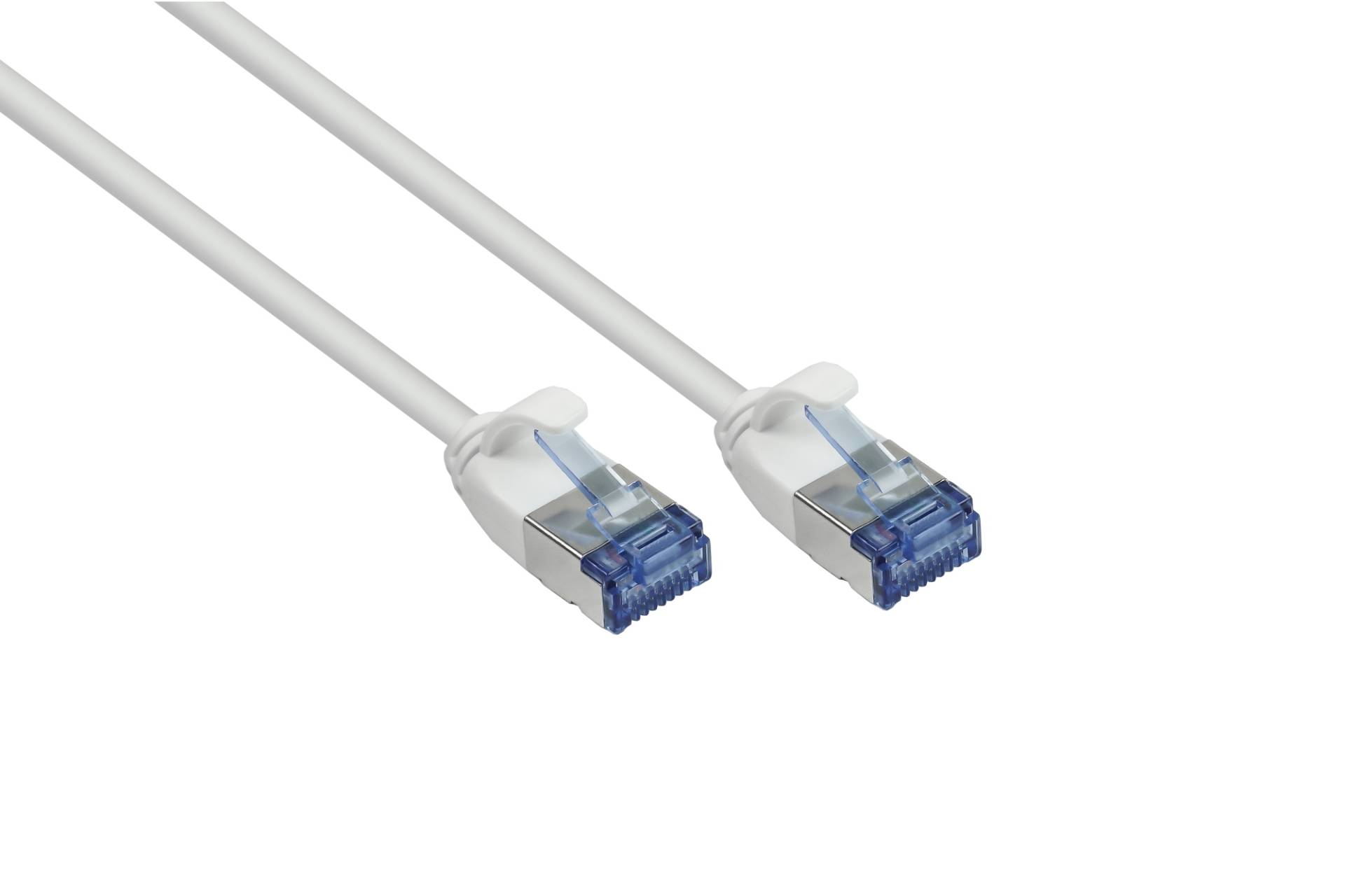 RNS® Patchkabel SlimLine, Cat.6A, U/FTP, PiMF, halogenfrei (LSZH), 500MHz, CU, weiß, 0,15m von Good Connections