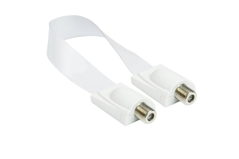 SAT Fensterdurchführung High-Quality, 53,5cm, flexible Länge 44,5cm, weiß von Good Connections