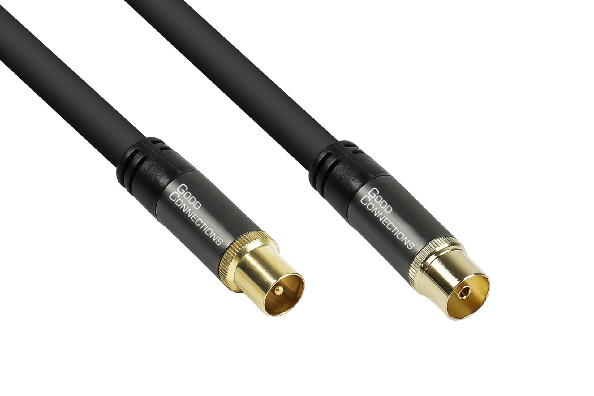 TV Antennenkabel SmartFLEX, IEC/Koax Stecker an Buchse, vergoldet, 120dB, 75 Ohm, schwarz, 10m TV Antennenkabel SmartFLEX, IEC/Koax Stecker an Buchse, vergoldet, 120dB, 75 Ohm, schwarz, 10m von Good Connections