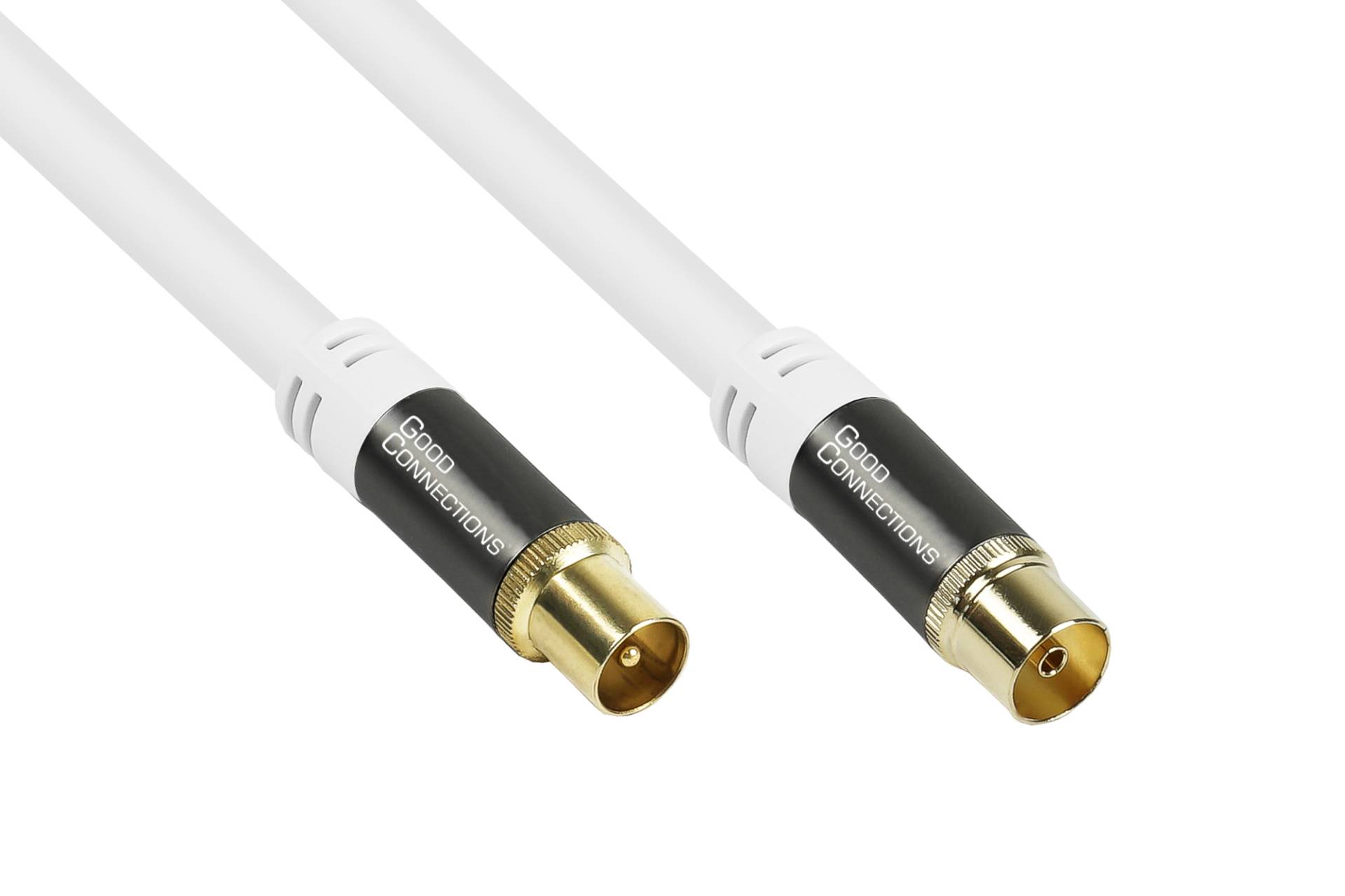 TV Antennenkabel SmartFLEX, IEC/Koax Stecker an Buchse, vergoldet, 120dB, 75 Ohm, weiß, 1,5m TV Antennenkabel SmartFLEX, IEC/Koax Stecker an Buchse, vergoldet, 120dB, 75 Ohm, weiß, 1,5m von Good Connections