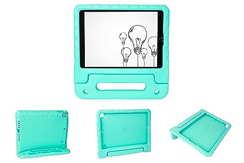 iPad 10,2" (9. Gen.) Tablet-Schutzhülle mit Kickstand und Stift-/Pencilhalter - robust und stossfest - ideal für Kinder, Schule und Unterricht - Aqua von Good Connections
