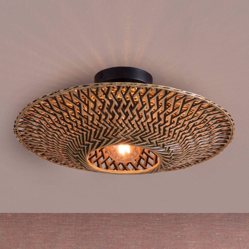GOOD & MOJO Deckenlampe Bali, Ø 44 cm, schwarz/natur, Bambus von Good & Mojo