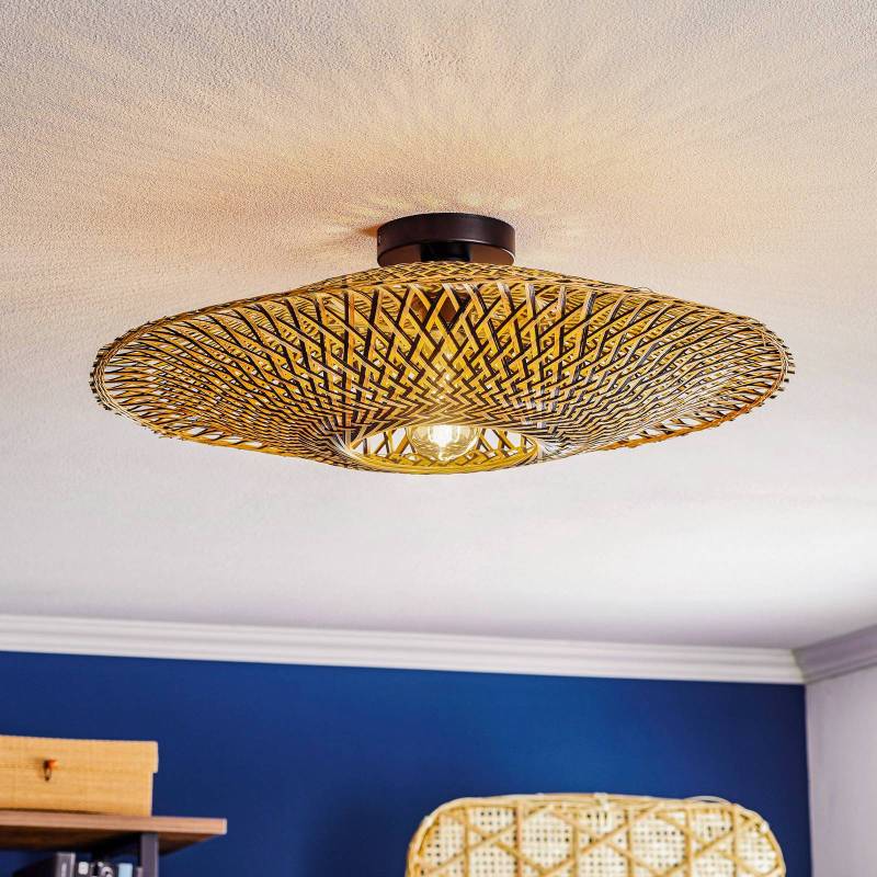 GOOD & MOJO Deckenlampe Bali, Ø 60 cm, schwarz/natur, Bambus von Good & Mojo