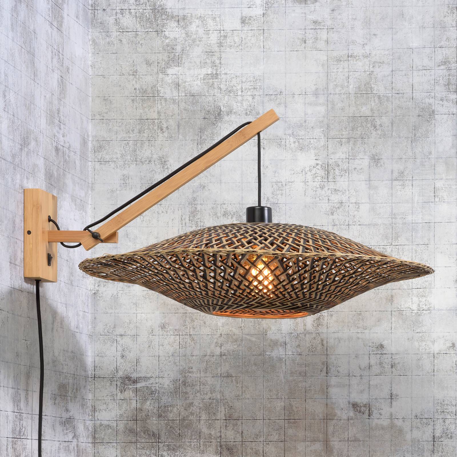 GOOD & MOJO Bali Wandlampe 1 Arm, natur, 60x15cm GOOD & MOJO Bali Wandlampe 1 Arm, natur, 60x15cm von Good & Mojo