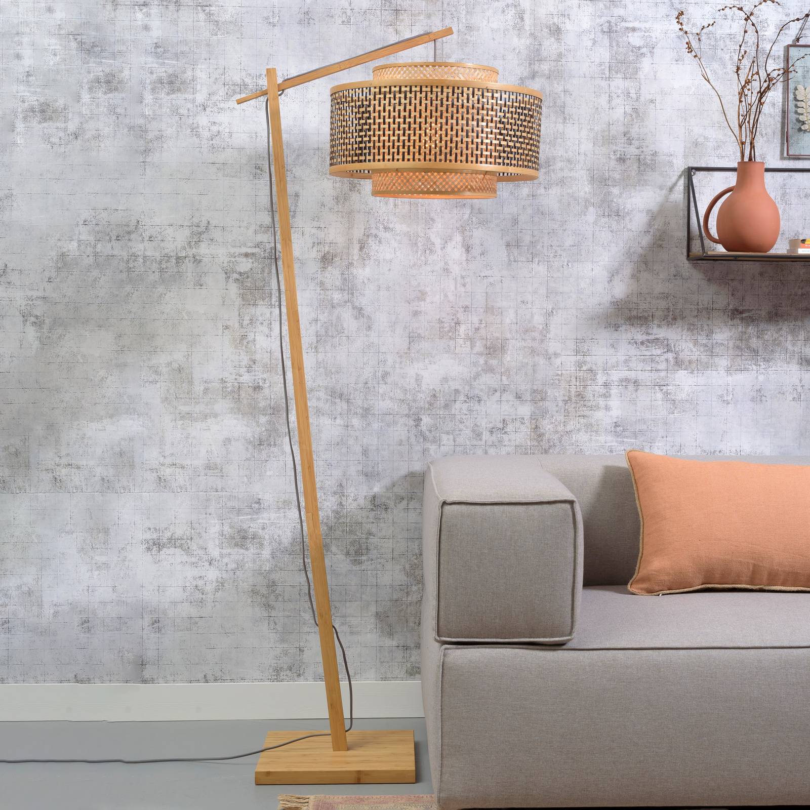 GOOD & MOJO Bhutan Stehlampe natur 176cm Ø50cm GOOD & MOJO Bhutan Stehlampe natur 176cm Ø50cm von Good & Mojo