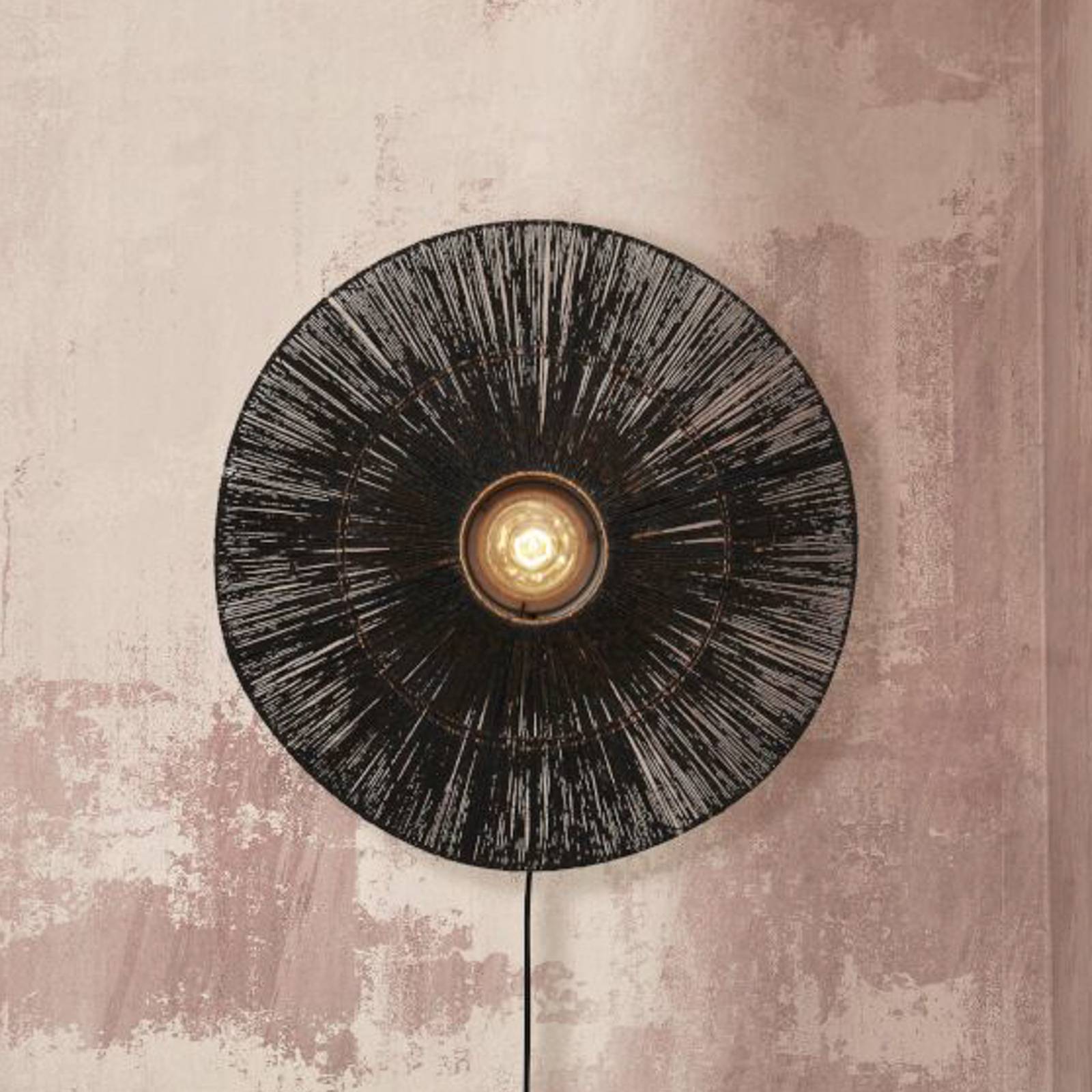 GOOD & MOJO Iguazu Wandleuchte Ø55cm schwarz GOOD & MOJO Iguazu Wandleuchte Ø55cm schwarz von Good & Mojo