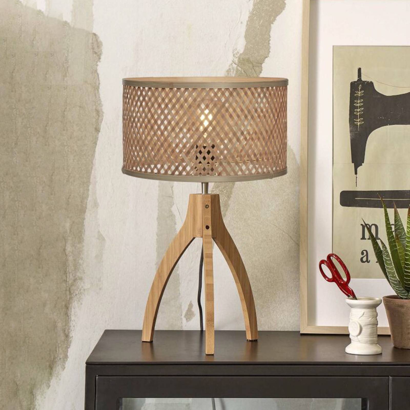 GOOD & MOJO Java Tischlampe Dreibein natur GOOD & MOJO Java Tischlampe Dreibein natur von Good & Mojo