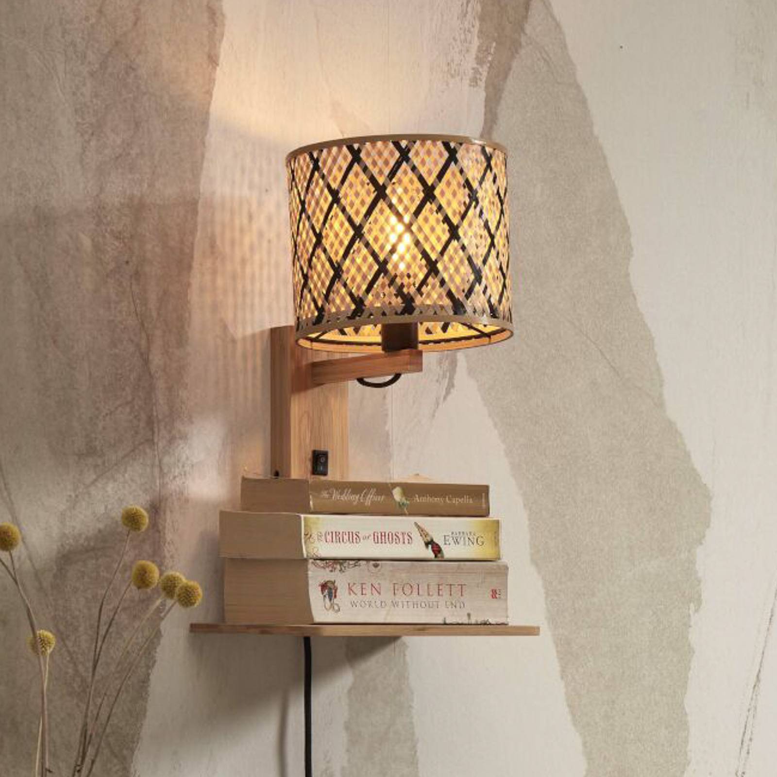 GOOD & MOJO Java Wandlampe, Ablage, natur/schwarz GOOD & MOJO Java Wandlampe, Ablage, natur/schwarz von Good & Mojo