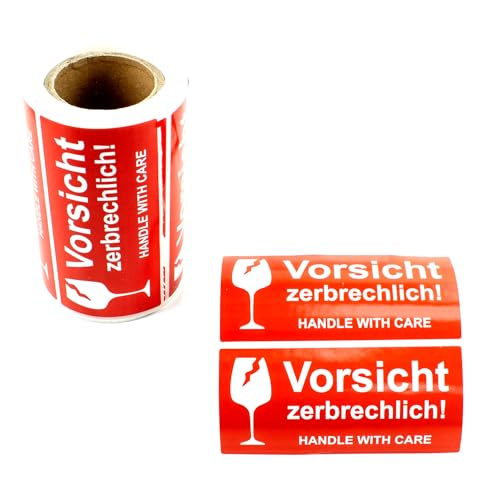 GoodMarkt vorsicht zerbrechlich aufkleber – leuchtrot Warnetiketten auf rolle 102x48mm – selbstklebend 250 Labels –Handle with care – Vorsicht Glas Aufkleber – Fragile Attention Versandaufkleber GoodMarkt vorsicht zerbrechlich aufkleber – leuchtrot Warnetiketten auf rolle 102x48mm – selbstklebend 250 Labels –Handle with care – Vorsicht Glas Aufkleber – Fragile Attention Versandaufkleber von GoodMarkt