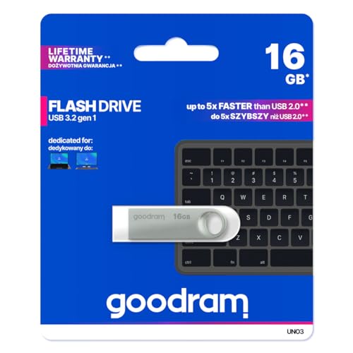 GoodRam Flashrive USB-Stick, silberfarben, 16 GB GoodRam Flashrive USB-Stick, silberfarben, 16 GB von GoodRam