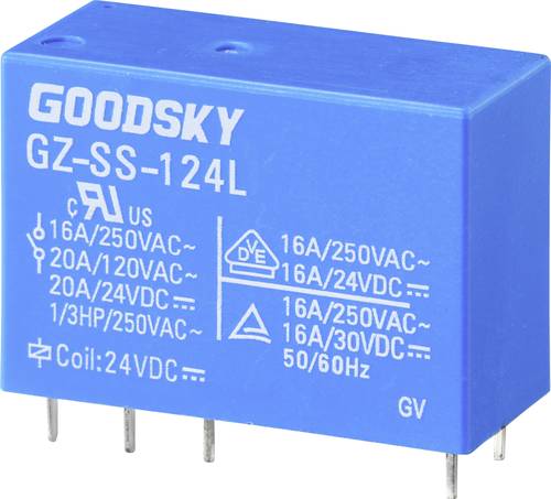 GoodSky GZ-SS-124L Printrelais 24 V/DC 20A 1 Wechsler 1 St. Tube von GoodSky