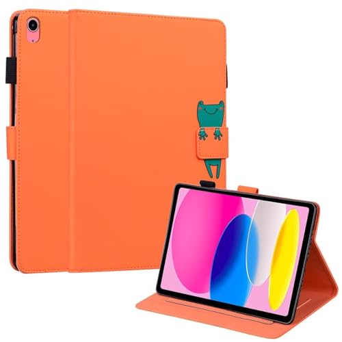 GoodcAcy Kompatibel mit Amazon Fire Max 11 Tablet Hülle mit - Ultra Dünn mit Standfunktion Slim PU Leder Smart Schutzhülle Kompatibel Hülle Amazon Fire Max 11 - Orange von GoodcAcy