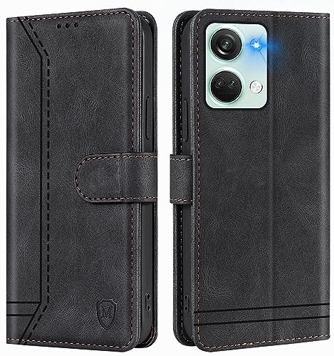 GoodcAcy Kompatibel mit OnePlus Nord 3/OnePlus Ace 2V Hülle Handyhülle Leder Klappbar Schutzhülle Tasche Wallet Brieftasche Cover Flip Case für OnePlus Nord 3/OnePlus Ace 2V Klapphülle Schwarz von GoodcAcy