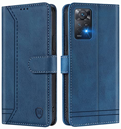 GoodcAcy Kompatibel mit Xiaomi Redmi Note 11 Pro 4G/5G Hülle Handyhülle Leder Klappbar Schutzhülle Tasche Wallet Brieftasche Cover Flip Case für Xiaomi Redmi Note 11 Pro 4G/5G Klapphülle Blau von GoodcAcy