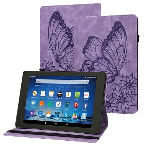 GoodcAcy Tablet Hülle für Samsung Galaxy Tab S5e/SM-T725/SM-T720 Tablet Schmetterling Muster Schale PU-Leder Standfunktion ultradünne leichte Schutzhülle,Lila von GoodcAcy