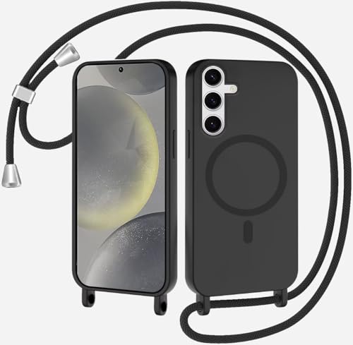 Magnetische Handykette für Samsung Galaxy A36 Hülle mit Band, Handyhülle Kompatibel mit MagSafe, Silikon Seil Necklace Handyhülle PU Stoßfest mit Abnehmbar Kordel zum Umhängen Case - Schwarz Magnetische Handykette für Samsung Galaxy A36 Hülle mit Band, Handyhülle Kompatibel mit MagSafe, Silikon Seil Necklace Handyhülle PU Stoßfest mit Abnehmbar Kordel zum Umhängen Case - Schwarz von GoodcAcy