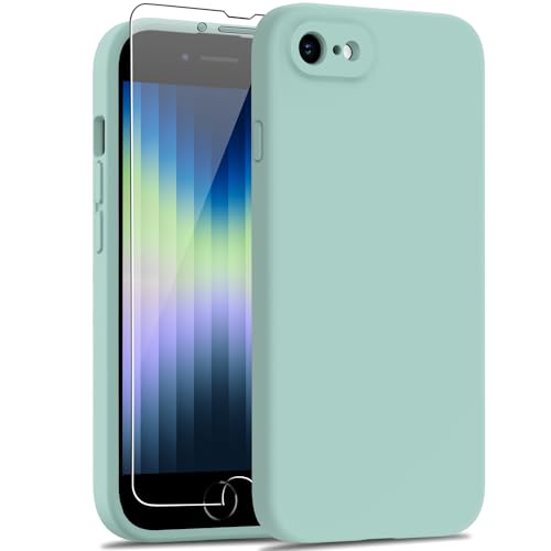 Goodon Schutzhülle für iPhone SE 2022 3rd/SE 2020 2nd gen – iPhone 8/7 Hülle mit Displayschutzfolie, Kameraschutz, Stoßfeste Schutzhülle aus Flüssigsilikon, 11,9 cm (4,7 Zoll), für Damen und Herren, von Goodon