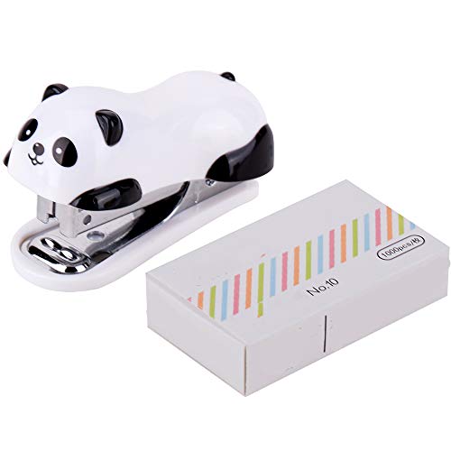 Goodplan Niedlicher Panda Mini Hefter - Tragbarer Cartoon Desktop Hefter für Studenten - Schreibwaren Klammermaschine 1 Stück von Goodplan