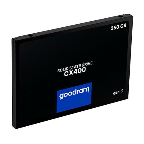 Goodram CX400 interne SSD (256 GB) 2,5 550 MB/S Lesegeschwindigkeit, 480 MB/S Schreibgeschwindigkeit, Gen. 2, SATA III" von Goodram