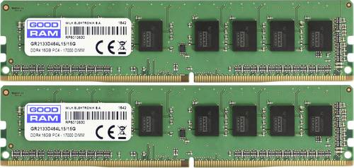 Goodram PC-Arbeitsspeicher Kit DDR4 8GB 2 x 4GB Non-ECC 2400MHz 288pin DIMM CL17 GR2400D464L17S/8GDC von Goodram