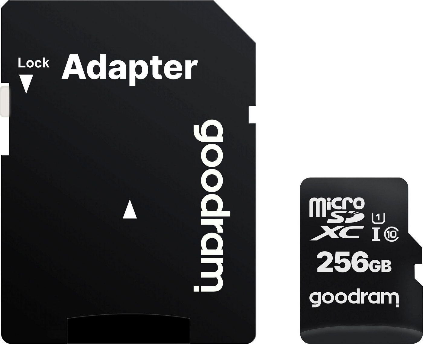 Goodram microSD 256GB (M1AA-2560R12) Speicherkarte (256 GB, UHS-I Class 10, 100 MB/s Lesegeschwindigkeit) von Goodram