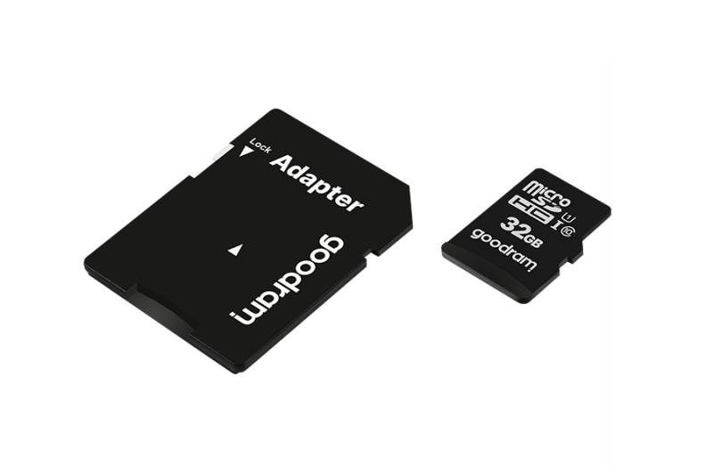 MicroSD 32GB kl. 10 UHS-I + Adapter - MicroSDHC von Goodram