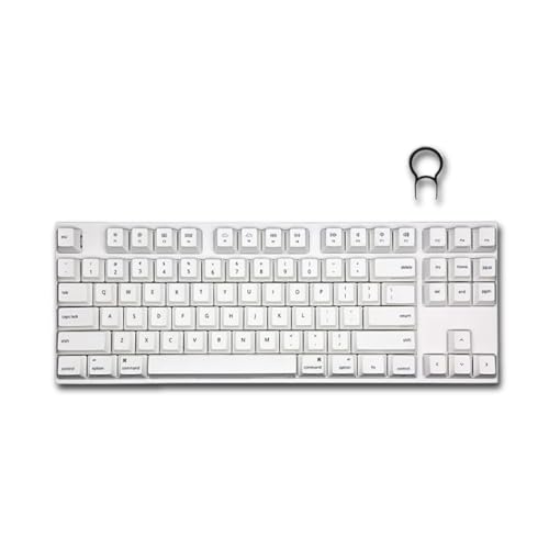 Goodscious Tastatur-Tastenkappen mit Tastenkappenabzieher,Ersatz-Tastaturtasten kompatibel mit Logitech Keyboard G813,Vollständiges Tastenkappen-Set für mechanische Gaming-Tastatur (Weiß, 87 Stück) von Goodscious