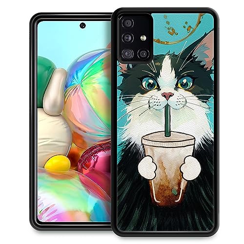Goodsprout Kompatibel mit Samsung Galaxy A51 Hülle, Katze trinkt Kaffee, erstaunliches Muster, stoßfest, kratzfest, harte PC-Rückseite für Samsung Galaxy A51 Hülle Goodsprout Kompatibel mit Samsung Galaxy A51 Hülle, Katze trinkt Kaffee, erstaunliches Muster, stoßfest, kratzfest, harte PC-Rückseite für Samsung Galaxy A51 Hülle von Goodsprout