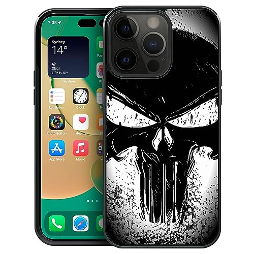 Goodsprout Kompatibel mit iPhone 15 Hülle, Horror-Totenkopf-Muster, iPhone 15, Ultra-Schutz, stoßfest, weiches Silikon, TPU, rutschfeste Rückseite für iPhone 15 von Goodsprout