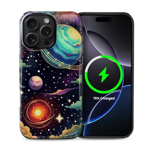 Goodsprout MagSafe Schutzhülle für iPhone 15 Pro Max, glänzende Hartschale, Acryl und Silikon, weiche Schale, Kombination, Telefon-Stil, 2-in-1, Fantasy-Weltraum, buntes Muster Goodsprout MagSafe Schutzhülle für iPhone 15 Pro Max, glänzende Hartschale, Acryl und Silikon, weiche Schale, Kombination, Telefon-Stil, 2-in-1, Fantasy-Weltraum, buntes Muster von Goodsprout