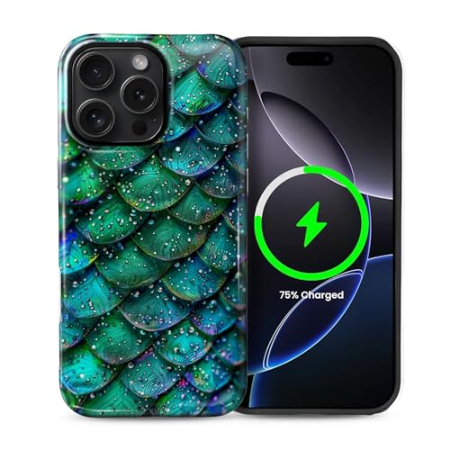 Goodsprout Schutzhülle für iPhone 14 Pro Max für MagSafe Glänzende Hartschale Acryl und Silikon Soft Shell Kombination Telefonstil 2-in-1 Grün Meerjungfrau Schuppen Muster Goodsprout Schutzhülle für iPhone 14 Pro Max für MagSafe Glänzende Hartschale Acryl und Silikon Soft Shell Kombination Telefonstil 2-in-1 Grün Meerjungfrau Schuppen Muster von Goodsprout