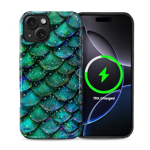 Goodsprout Schutzhülle für iPhone 14 für MagSafe Glänzende Hartschale aus Acryl und Silikon, weiche Schale, Kombination, Telefonstil, 2-in-1, grünes Meerjungfrauen-Schuppen-Muster Goodsprout Schutzhülle für iPhone 14 für MagSafe Glänzende Hartschale aus Acryl und Silikon, weiche Schale, Kombination, Telefonstil, 2-in-1, grünes Meerjungfrauen-Schuppen-Muster von Goodsprout