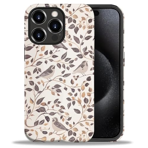 Goodsprout Schutzhülle für iPhone 15 Pro Max für MagSafe Glänzende Hartschale Acryl und Silikon Soft Shell Kombination Telefonstil 2-in-1 Boho Vogel Blatt Blumen Folk Natur Herbst Muster Goodsprout Schutzhülle für iPhone 15 Pro Max für MagSafe Glänzende Hartschale Acryl und Silikon Soft Shell Kombination Telefonstil 2-in-1 Boho Vogel Blatt Blumen Folk Natur Herbst Muster von Goodsprout