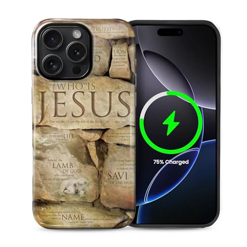 Goodsprout Schutzhülle für iPhone 15 Pro Max für MagSafe Glänzende Hartschale Acryl und Silikon Soft Shell Kombination Telefonstil 2-in-1 christlicher Glaube Jesus Muster Goodsprout Schutzhülle für iPhone 15 Pro Max für MagSafe Glänzende Hartschale Acryl und Silikon Soft Shell Kombination Telefonstil 2-in-1 christlicher Glaube Jesus Muster von Goodsprout