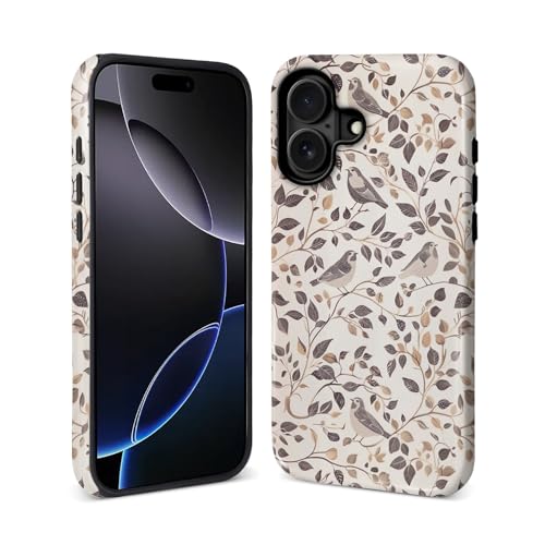 Goodsprout Schutzhülle für iPhone 16 Plus für MagSafe Glänzende Hartschale Acryl und Silikon Soft Shell Kombination Telefonstil 2-in-1 Boho Vogel Blatt Floral Folk Natur Herbst Muster Goodsprout Schutzhülle für iPhone 16 Plus für MagSafe Glänzende Hartschale Acryl und Silikon Soft Shell Kombination Telefonstil 2-in-1 Boho Vogel Blatt Floral Folk Natur Herbst Muster von Goodsprout