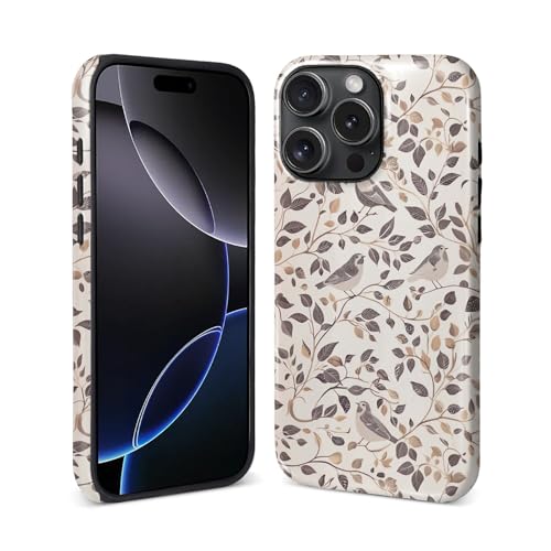 Goodsprout Schutzhülle für iPhone 16 Pro Max für MagSafe Glänzende Hartschale Acryl und Silikon Soft Shell Kombination Telefonstil 2-in-1 Boho Vogel Blatt Blumen Folk Natur Herbst Muster Goodsprout Schutzhülle für iPhone 16 Pro Max für MagSafe Glänzende Hartschale Acryl und Silikon Soft Shell Kombination Telefonstil 2-in-1 Boho Vogel Blatt Blumen Folk Natur Herbst Muster von Goodsprout