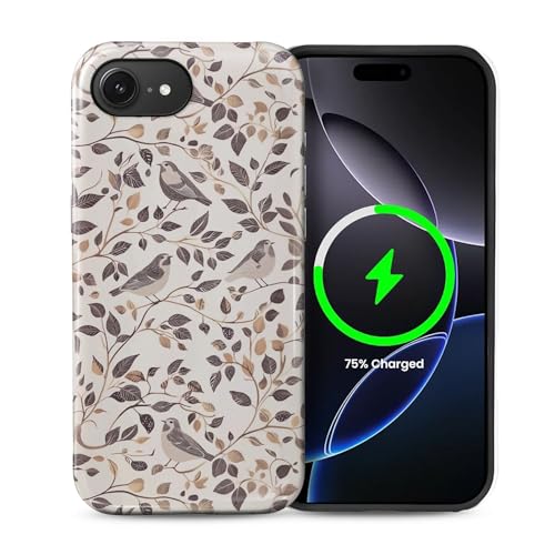Goodsprout Schutzhülle für iPhone 16e für MagSafe Glänzende Hartschale Acryl und Silikon Soft Shell Kombination Telefonstil 2-in-1 Boho Vogel Blatt Floral Folk Natur Herbst Muster Goodsprout Schutzhülle für iPhone 16e für MagSafe Glänzende Hartschale Acryl und Silikon Soft Shell Kombination Telefonstil 2-in-1 Boho Vogel Blatt Floral Folk Natur Herbst Muster von Goodsprout
