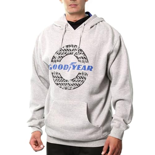 Goodyear Arbeitskleidung GYSWT024 Herren Pullover Thermal Graphischer Druck der Arbeit mit Kapuze Känguru-Tasche Hoodie, Grau Marl, Medium von Goodyear