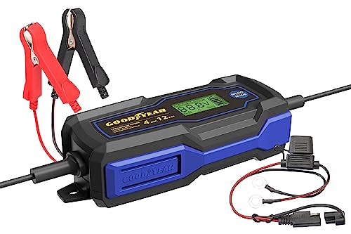 Goodyear Evo Intelligentes Batterieladegerät 4,0 Ampere Mit O-Ring 6-12V für STD, AGM, GEL und LiFePO4-Batterien. 4-120Ah Kapazität. Goodyear Evo Intelligentes Batterieladegerät 4,0 Ampere Mit O-Ring 6-12V für STD, AGM, GEL und LiFePO4-Batterien. 4-120Ah Kapazität. von Goodyear