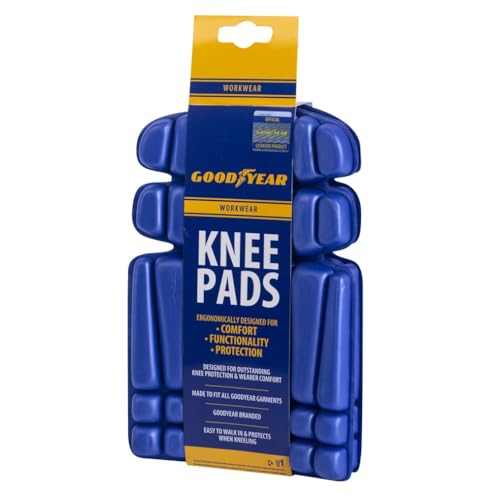 Goodyear Workwear Ergonomische starke flexible Arbeit Sicherheit Knie Pads Einsätze, 1 Paar, Blau, Universal Größe von Goodyear