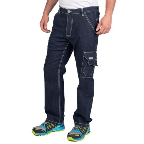 Goodyear Herren Stræk denim bordstil sidetaske arbejde og arbejdstøj Hosen, Marine, 40W / 31L EU von Goodyear