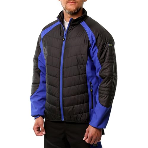 Goodyear Herren Workwear Work Safety Thermal Polar Wärme Gepolsterte Gesteste Jacke Mantel, Schwarz / Royal, XL von Goodyear