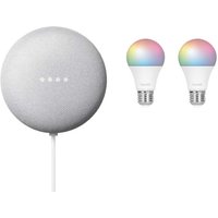 Google Nest Mini + Hombli Smart Bulb E27 Color 2er-Pack von Google Nest