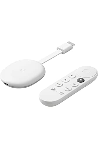 Chromecast mit Google TV (HD) Snow — Streamen Sie Unterhaltung mit der Sprachfernbedienung auf Ihren Fernseher — Filme und Serien in HD ansehen — Chromecast auf Französisch von Google