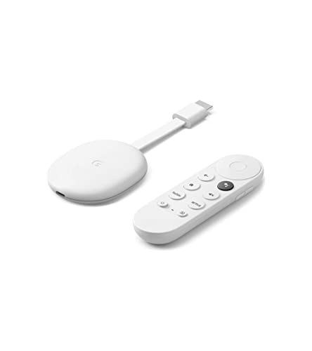 Google, Chromecast, TV (4K) Snow - Streamen Sie Ihre Unterhaltung mit Sprachbefehlen auf Ihren Fernseher - Sehen Sie Sich Filme, Serien, Live-TV und Netflix in bis zu 4K HDR an von Google