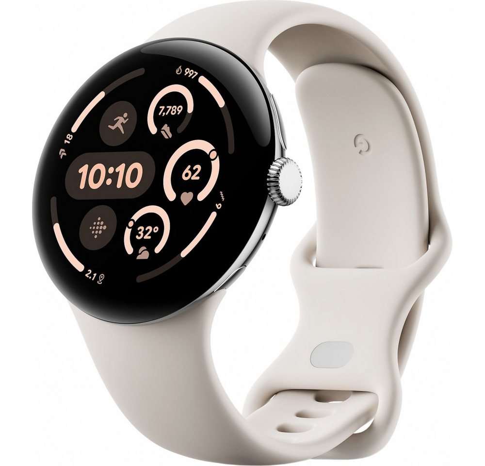 Google GA05283-DE Pixel Watch 3 45 mm - Smartwatch - silber/porzellan Smartwatch Google GA05283-DE Pixel Watch 3 45 mm - Smartwatch - silber/porzellan Smartwatch von Google