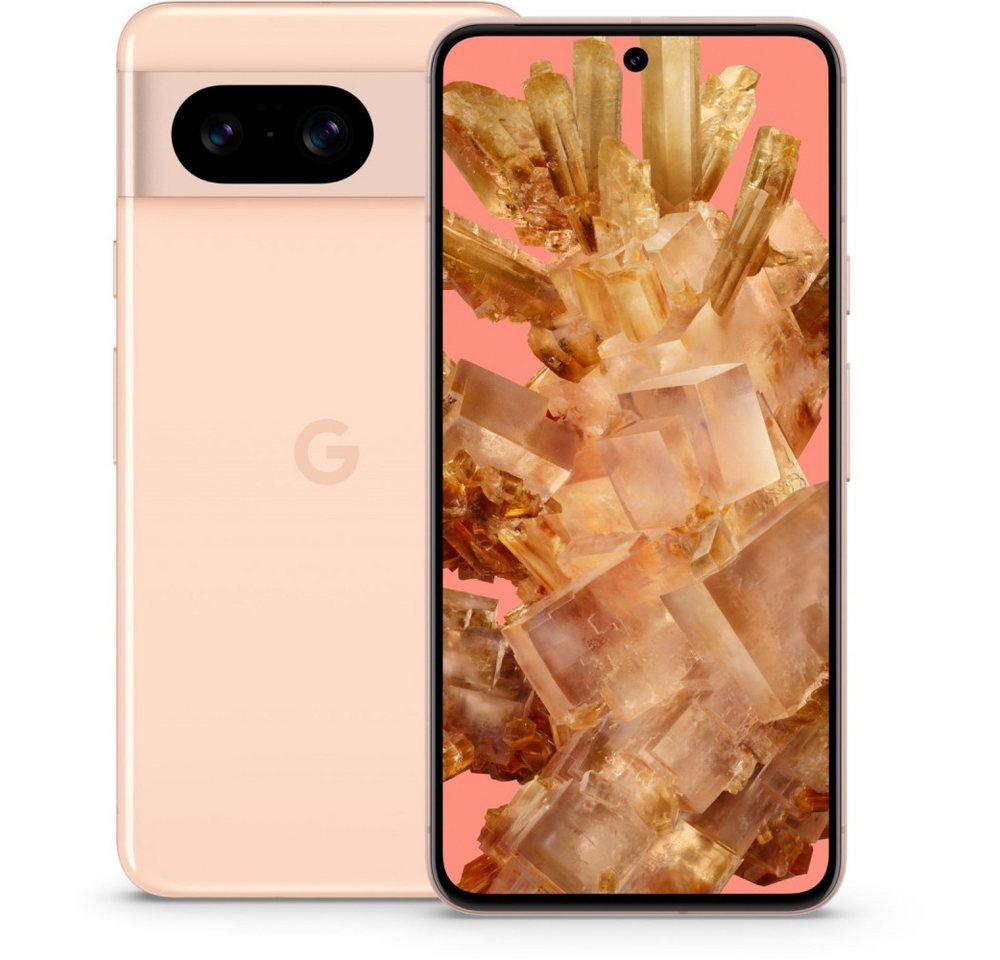 Google Google Pixel 8 Smartphone rose mit 128GB Speicher. Smartphone (6.2 Zoll, 4K-Filmaufnahmen) von Google
